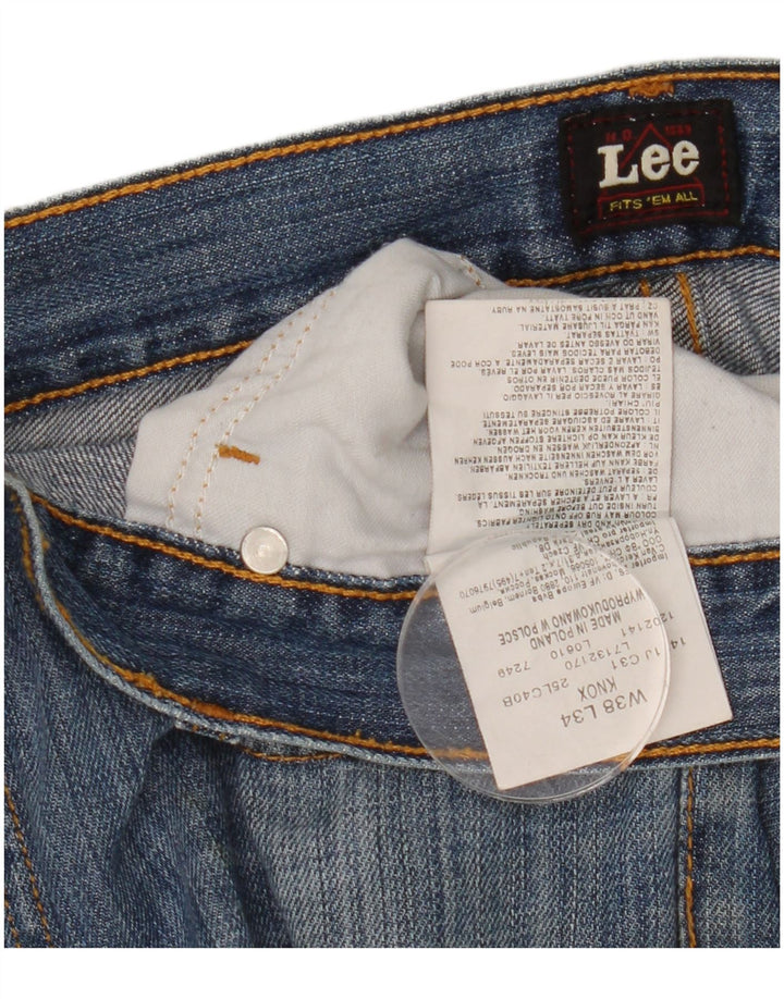 Lee Mens Knox Straight Jeans W38 L34 Blue Cotton