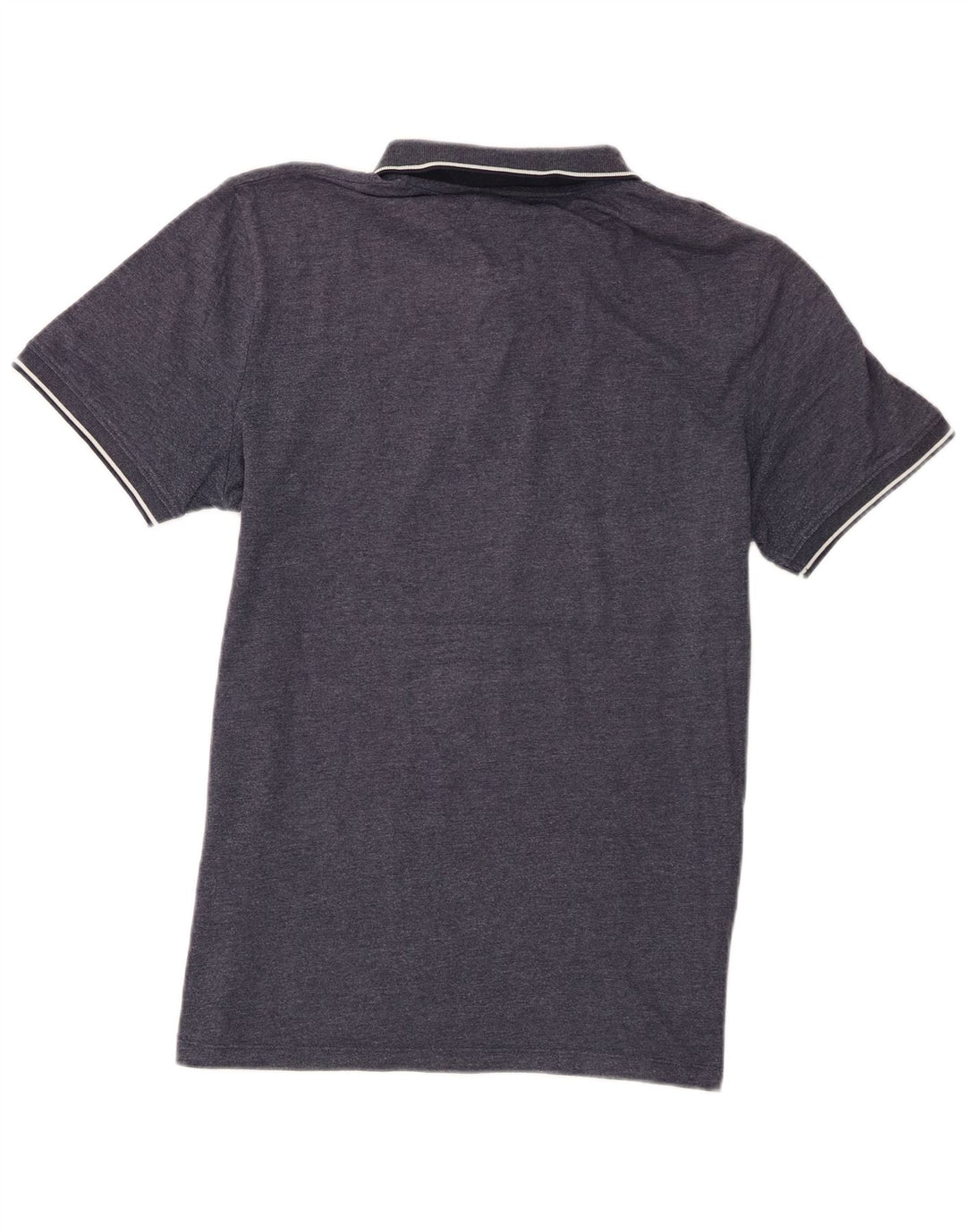 Jack & Jones Mens Polo Shirt Medium Navy Blue Flecked Cotton
