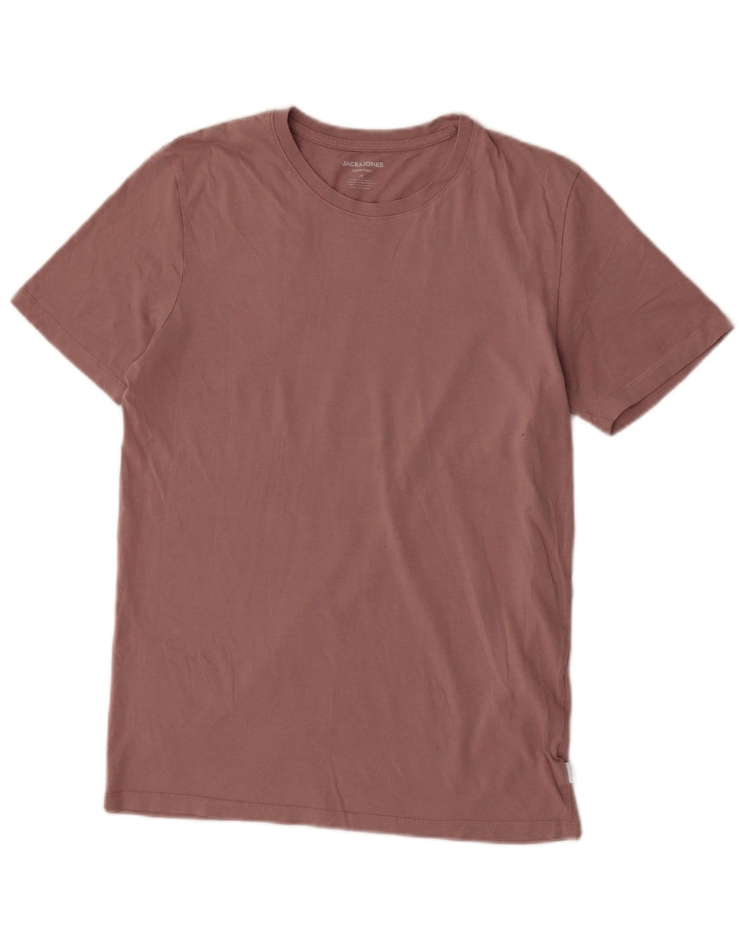 Jack & Jones Mens T-Shirt Top Medium Pink Cotton