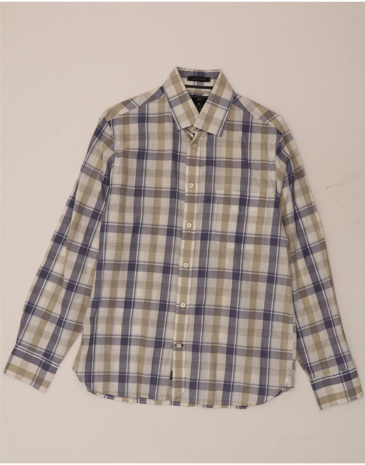 Marks & Spencer Mens Blue Harbour Shirt Medium Multicoloured Check Cotton