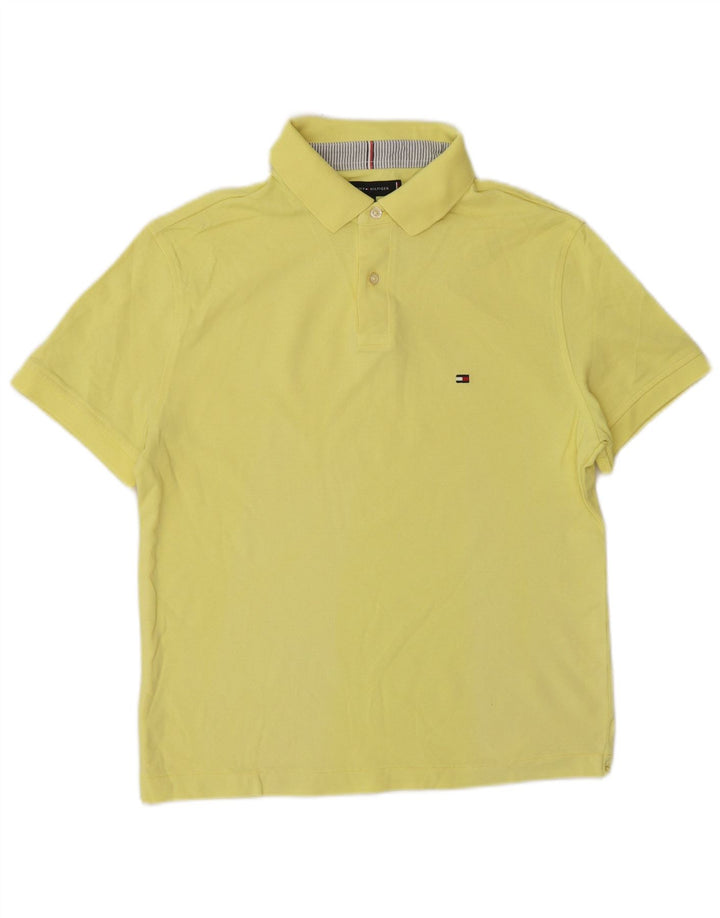 Tommy Hilfiger Mens Regular Fit Polo Shirt Small Yellow