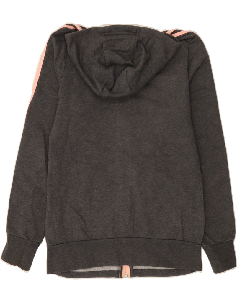ADIDAS Girls Zip Hoodie Sweater 14-15 Years Grey Cotton Vintage Adidas and Second-Hand Adidas from Messina Hembry 