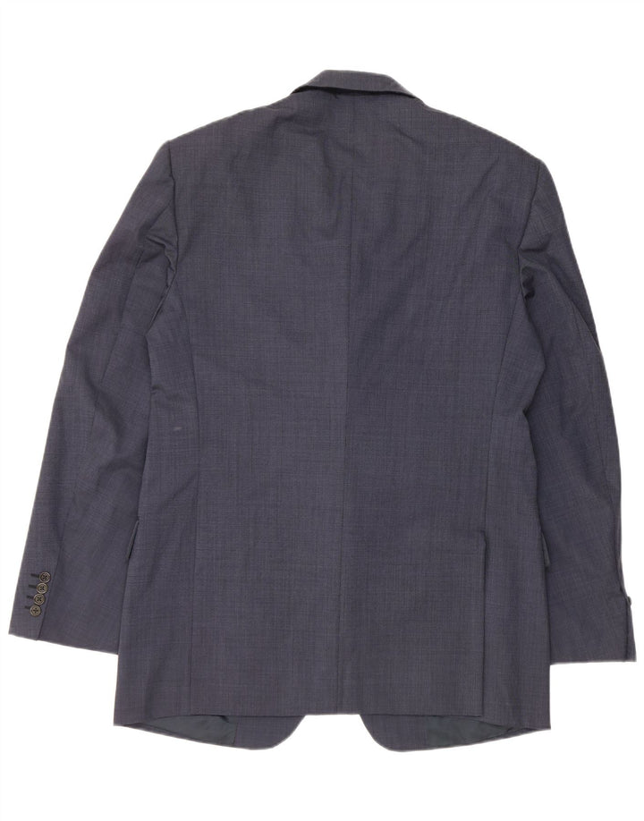 Burberry Mens 3 Button Blazer Jacket IT 54 Large Navy Blue Wool