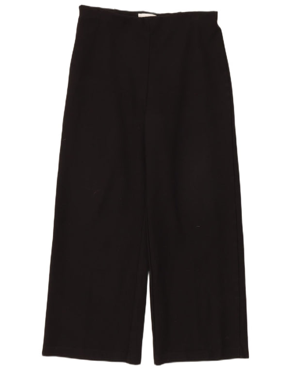 Hobbs Womens High Waist Wide Leg Trousers UK 12 Medium W34 L30 Black