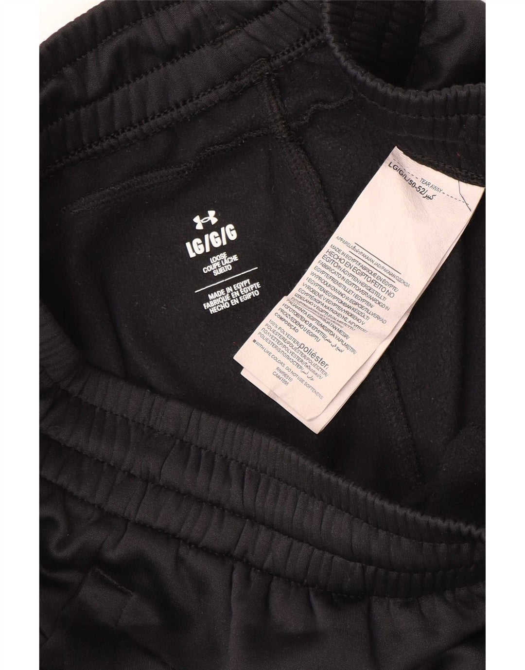 Under Armour Mens Tracksuit Trousers Joggers Large Black Polyester