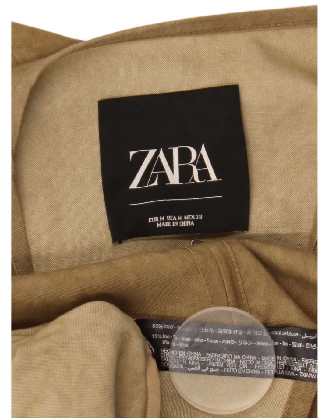 ZARA Womens Shirt Dress UK 14 Medium Green Lyocell