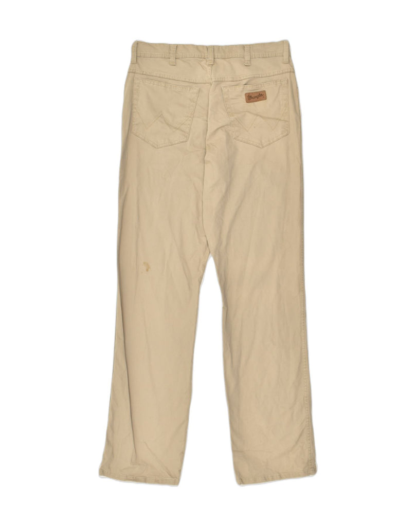 WRANGLER Mens Straight Casual Trousers W33 L34  Beige Cotton | Vintage Wrangler | Thrift | Second-Hand Wrangler | Used Clothing | Messina Hembry 