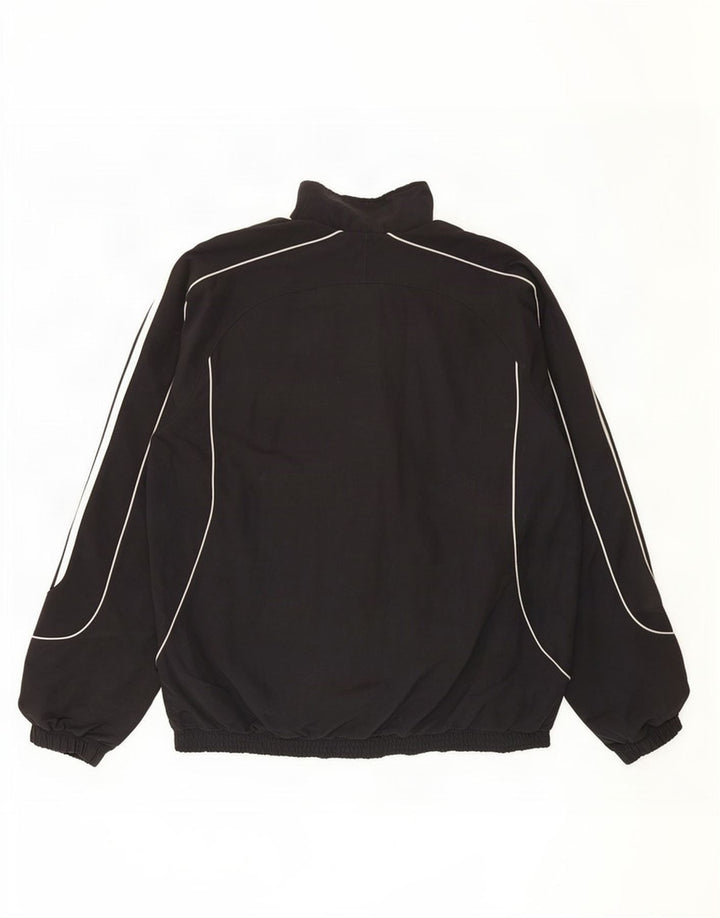 Adidas Mens Tracksuit Top Jacket UK 38/40 Medium Black Polyester