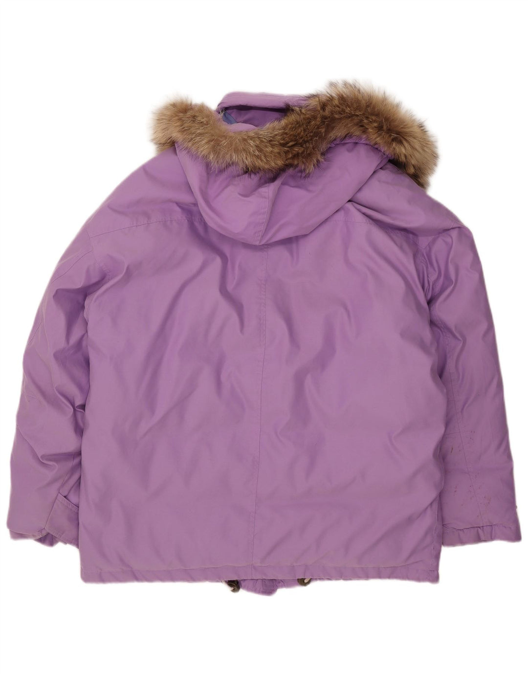 Vintage Mens Hooded Padded Jacket UK 40 Large Purple