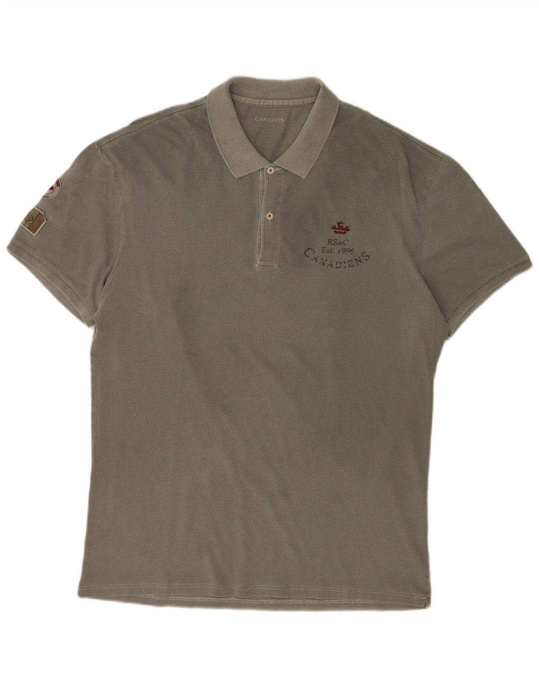 Canadiens Mens Graphic Polo Shirt IT 56 2XL Green