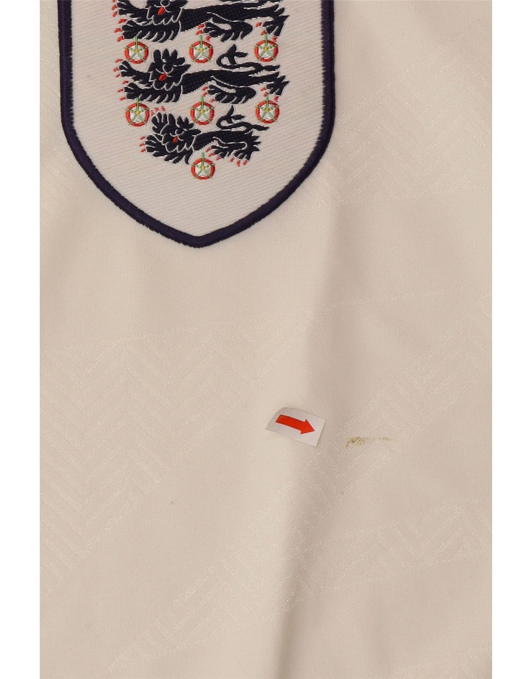 UMBRO Mens England 1993-1994 Home Graphic Polo Shirt XL White Polyester