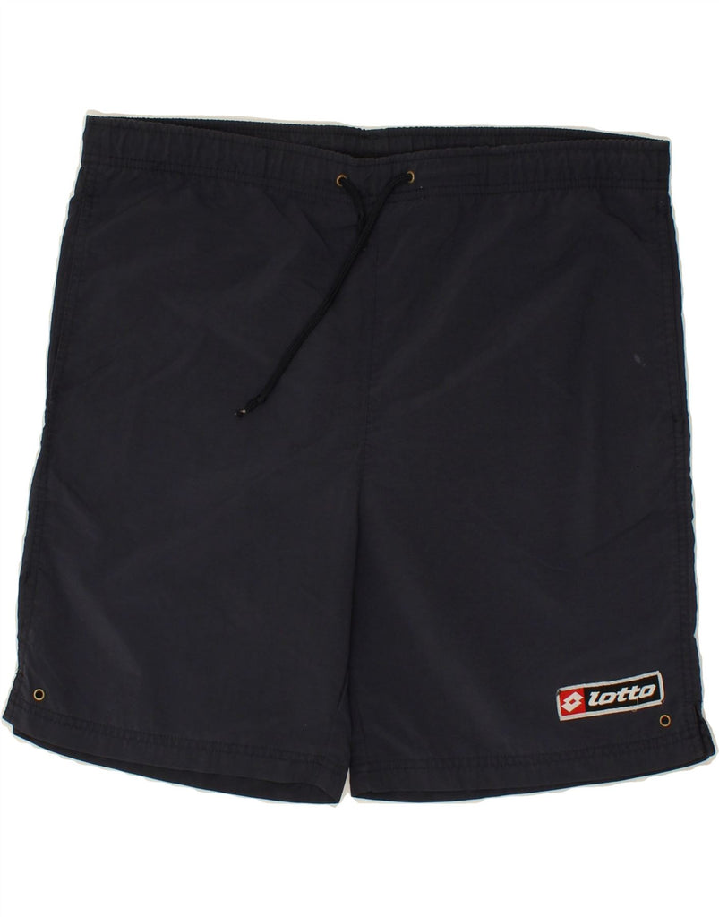 LOTTO Mens Sport Shorts XL Navy Blue Polyamide | Vintage Lotto | Thrift | Second-Hand Lotto | Used Clothing | Messina Hembry 