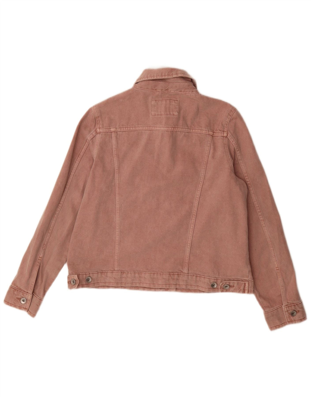 Marks & Spencer Womens Denim Jacket UK 12 Medium Pink Cotton