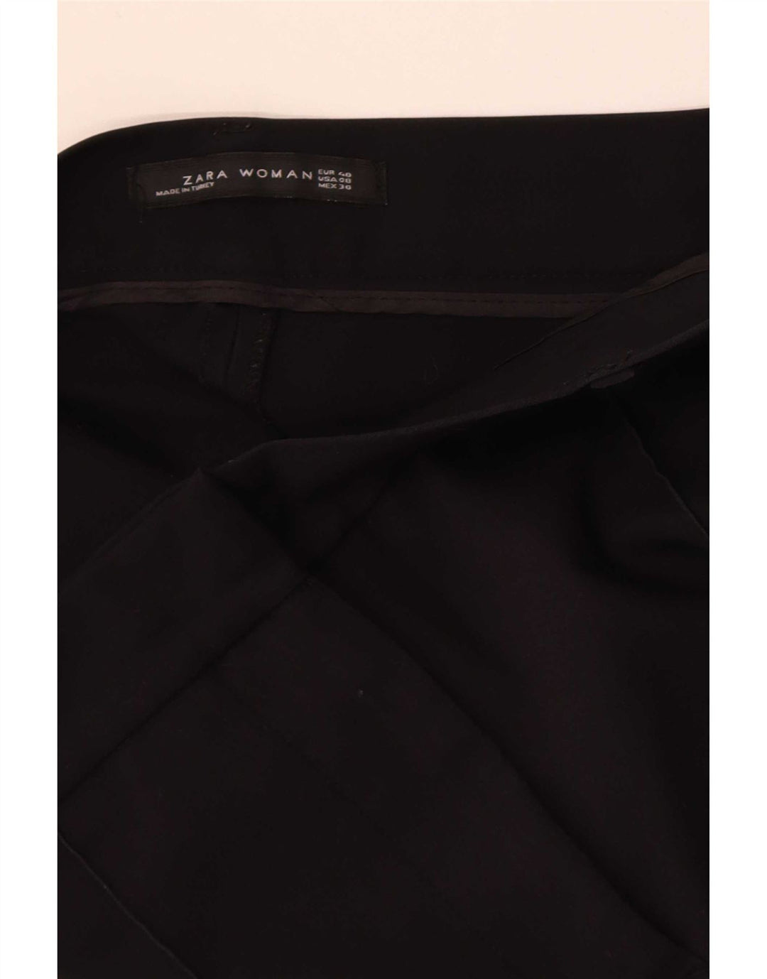 Zara Womens Bootcut Casual Trousers EU 40 Medium W30 L32 Black