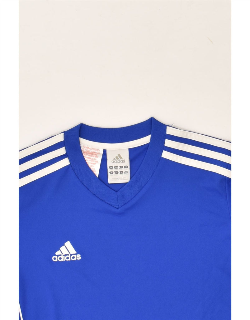 ADIDAS Womens Climalite T-Shirt Top UK 2 2XS Blue Polyester | Vintage Adidas | Thrift | Second-Hand Adidas | Used Clothing | Messina Hembry 