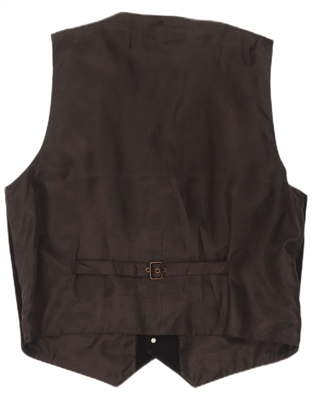 Vintage Mens Suede Waistcoat Large Black Suede