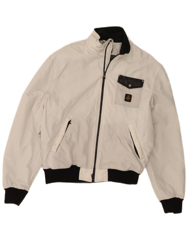 Refrigiwear Mens Bomber Jacket UK 40 Large White Colourblock Polyamide