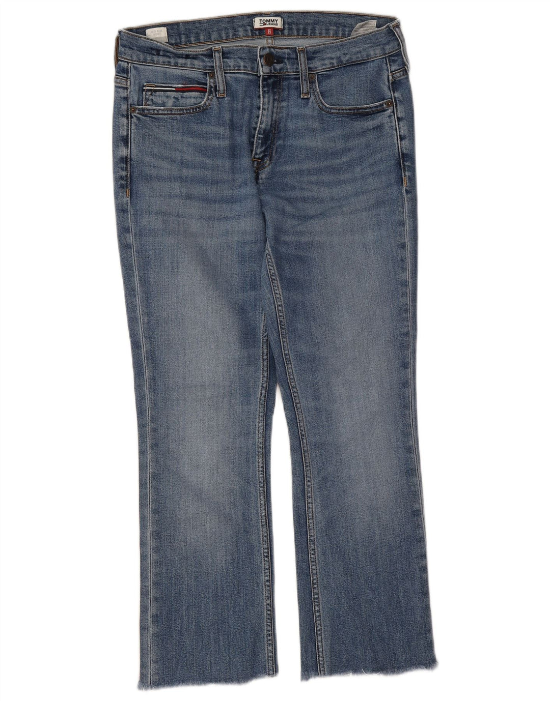 Tommy Hilfiger Womens Mid Rise Bootcut Jeans W29 L25 Blue Cotton