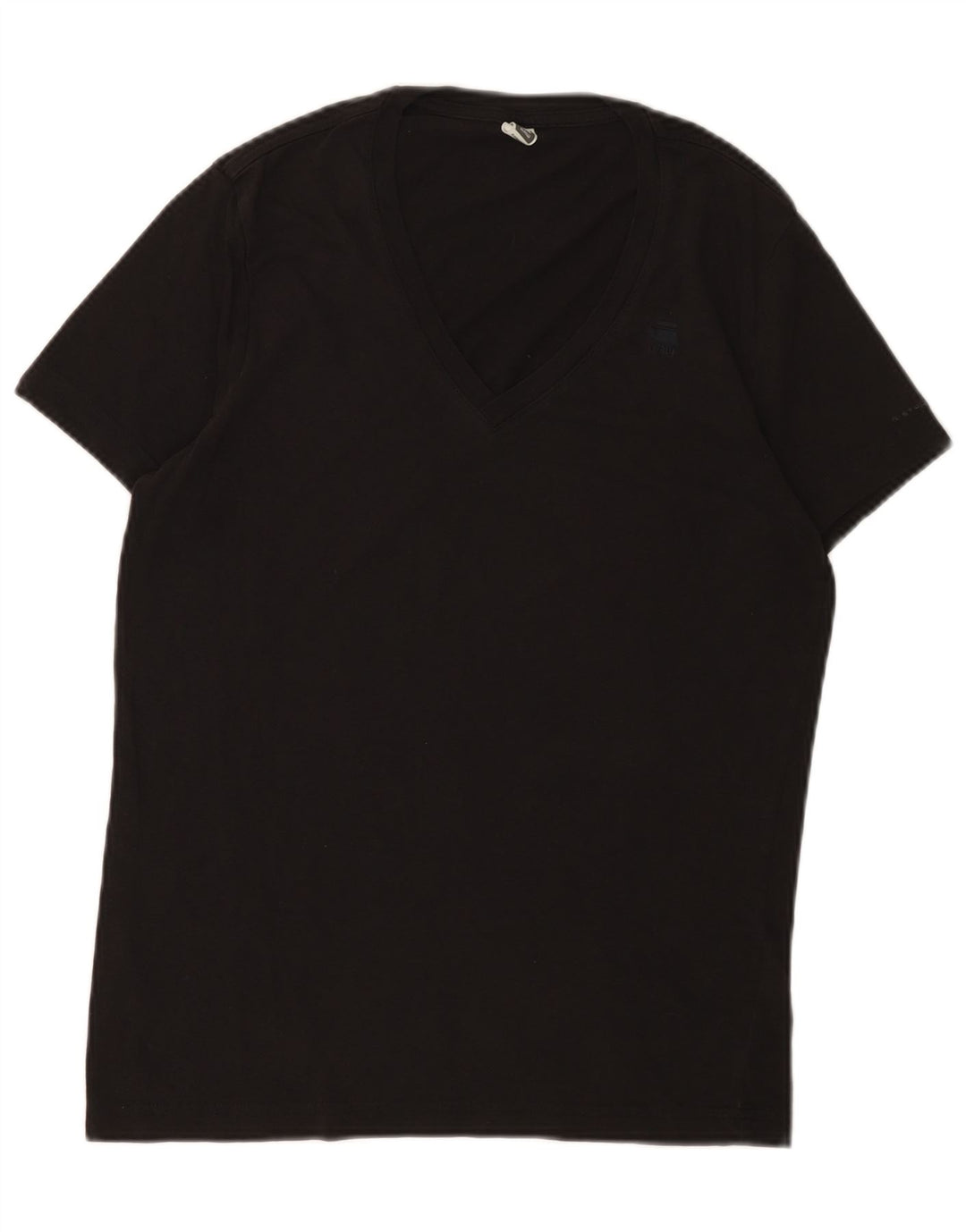 G-Star Mens T-Shirt Top Small Black Cotton