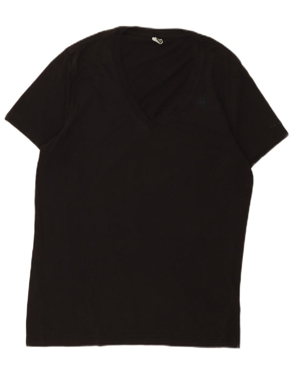 G-Star Mens T-Shirt Top Small Black Cotton