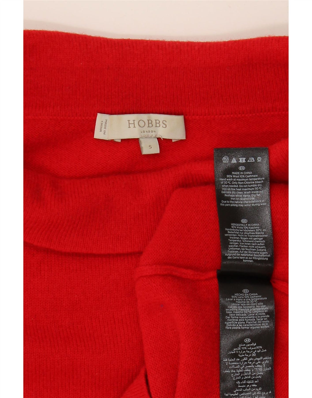 HOBBS Womens Roll Neck Jumper Sweater UK 10 Small Red Wool