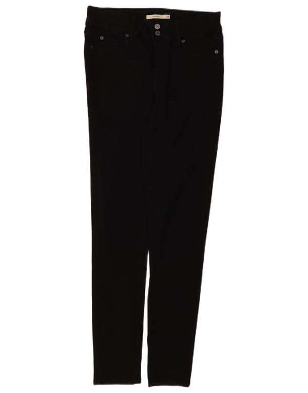 Levi's Womens 711 Skinny Jeans W28 L30 Black Cotton