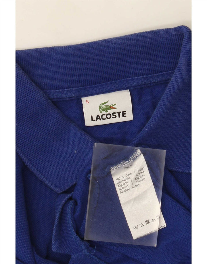 Lacoste Mens Polo Shirt Size 5 Large Blue Cotton