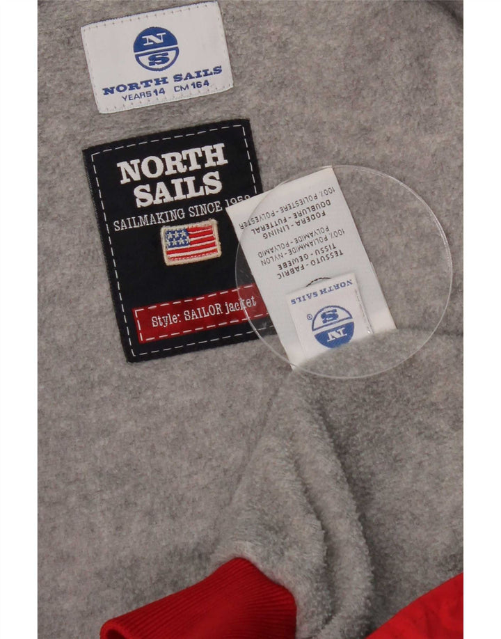 North Sails Boys Bomber Jacket 13-14 Years Red Nylon