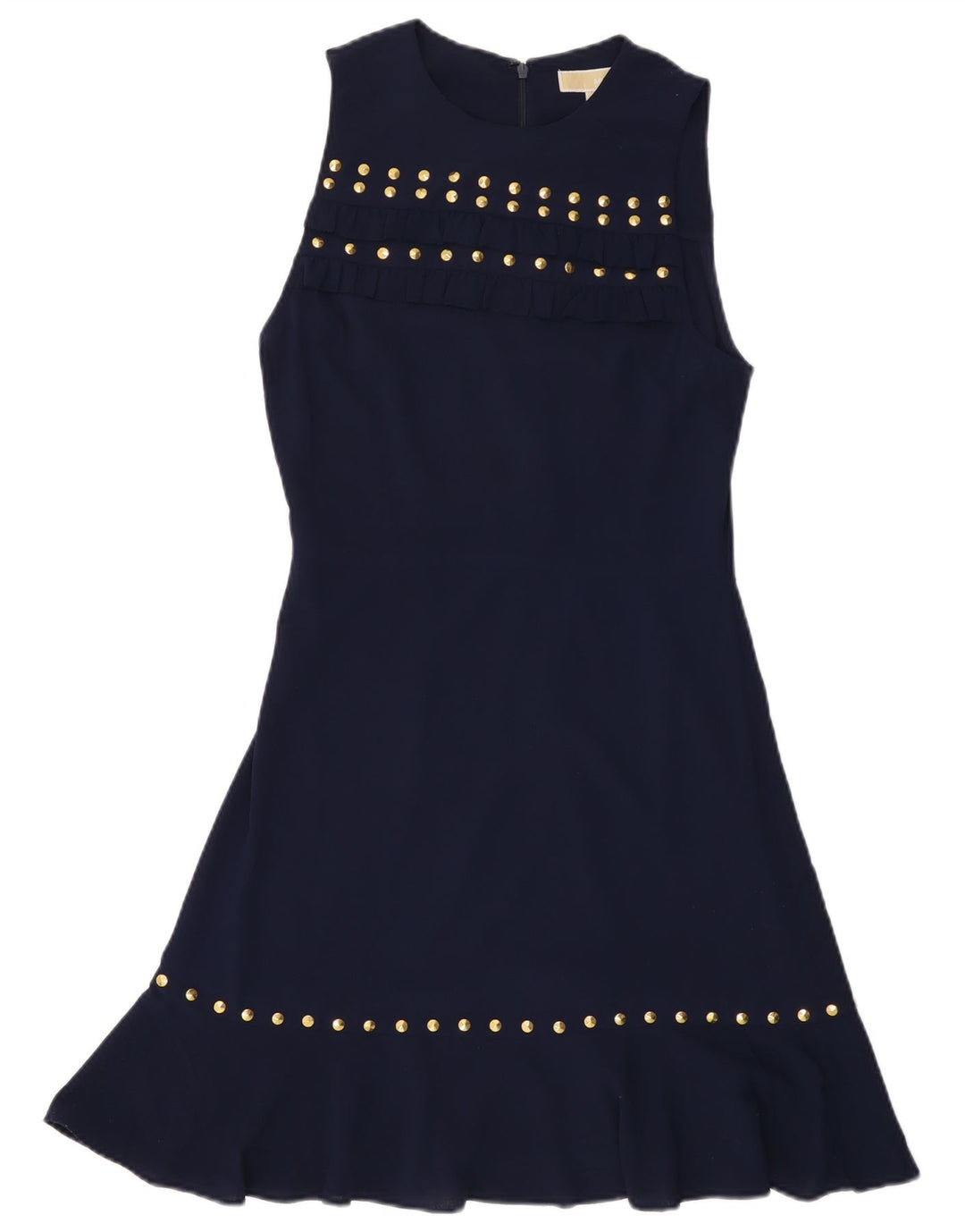 MICHAEL KORS Womens Sleeveless A-Line Dress UK 10 Small Navy Blue