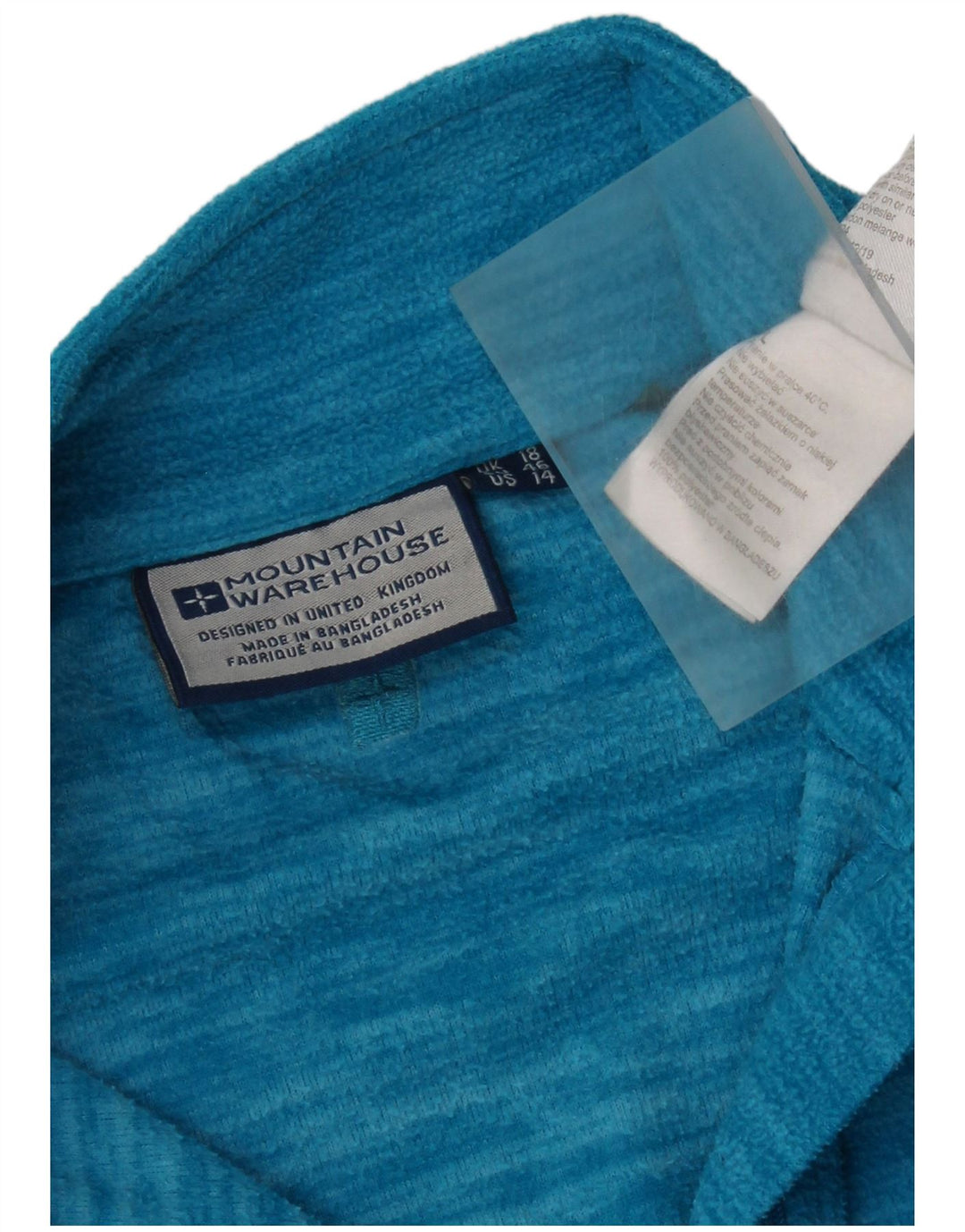 Mountain Warehouse Womens Zip Neck Fleece Jumper UK 18 XL Blue Polyester