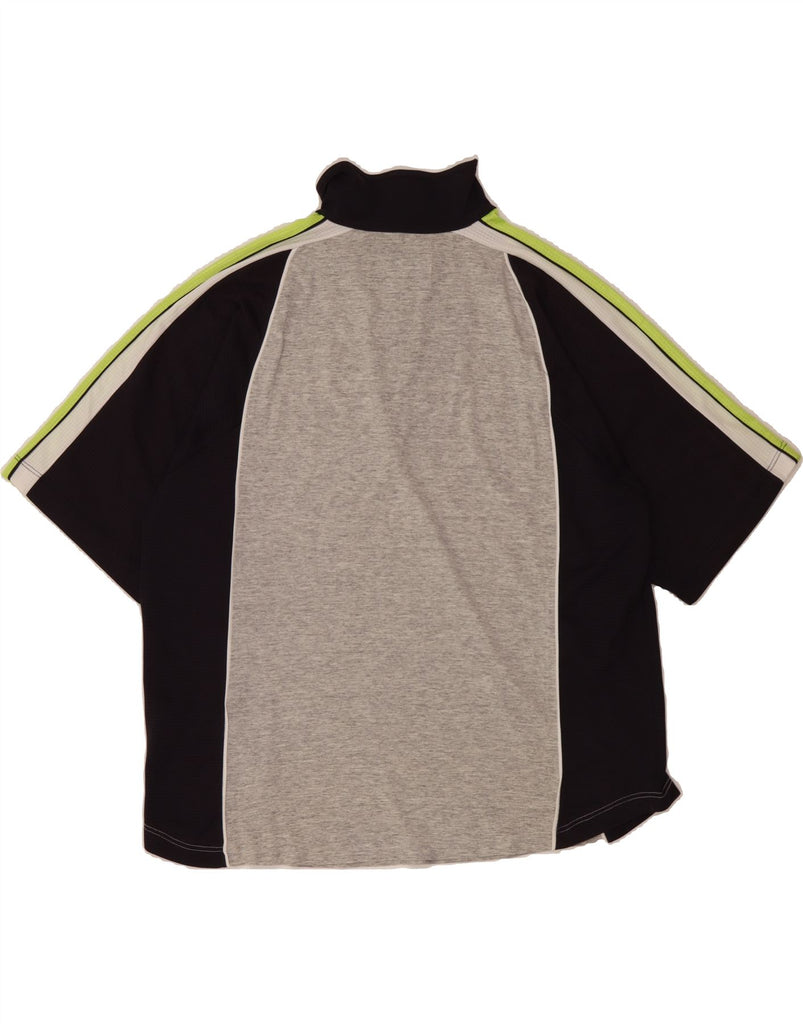 DIADORA Mens Zip Neck Pullover Tracksuit Top XL Grey Colourblock Vintage Diadora and Second-Hand Diadora from Messina Hembry 