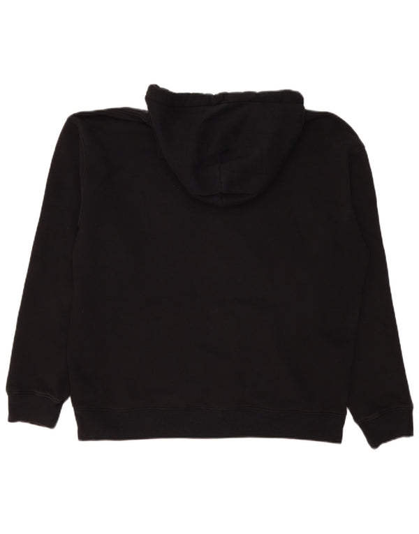 Hollister Mens Graphic Hoodie Jumper Large Black Cotton