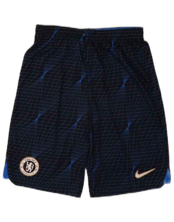 Nike Boys Chelsea FC Sport Shorts 13-14 Years XL Navy Blue Geometric