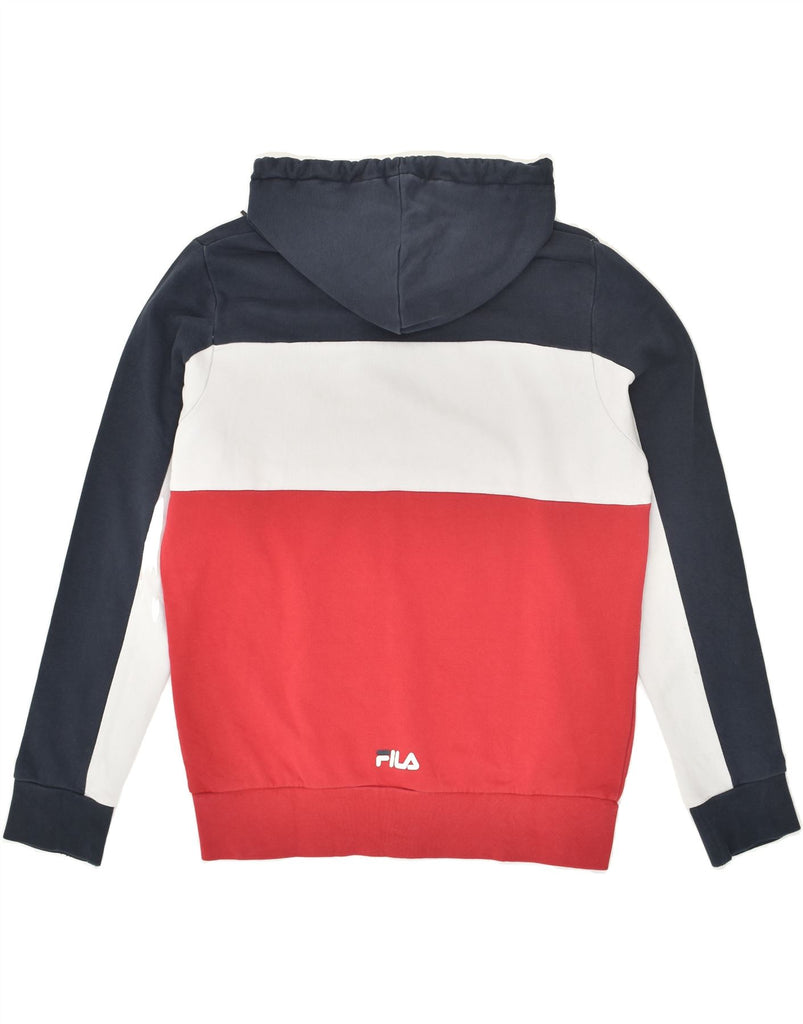 FILA Mens Graphic Hoodie Jumper XS Multicoloured Striped Cotton | Vintage Fila | Thrift | Second-Hand Fila | Used Clothing | Messina Hembry 