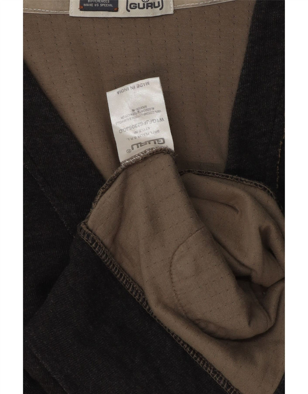 Guru Mens Cardigan Sweater Small Grey Cotton