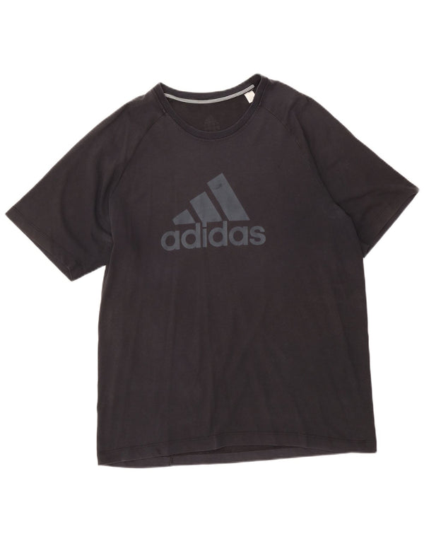 Adidas Mens Climalite Graphic T-Shirt Top Large Grey Cotton