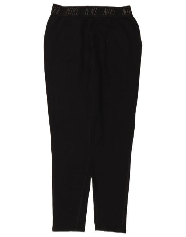 NIKE Womens Dri Fit Graphic Tracksuit Trousers UK 10 Small  Black