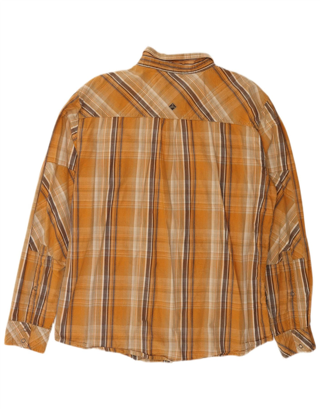 Prana Mens Shirt XL Yellow Check Cotton