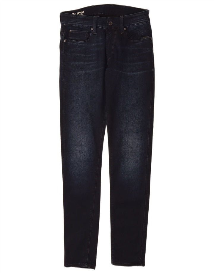 G-Star Womens Super Slim Jeans W29 L32 Navy Blue Cotton