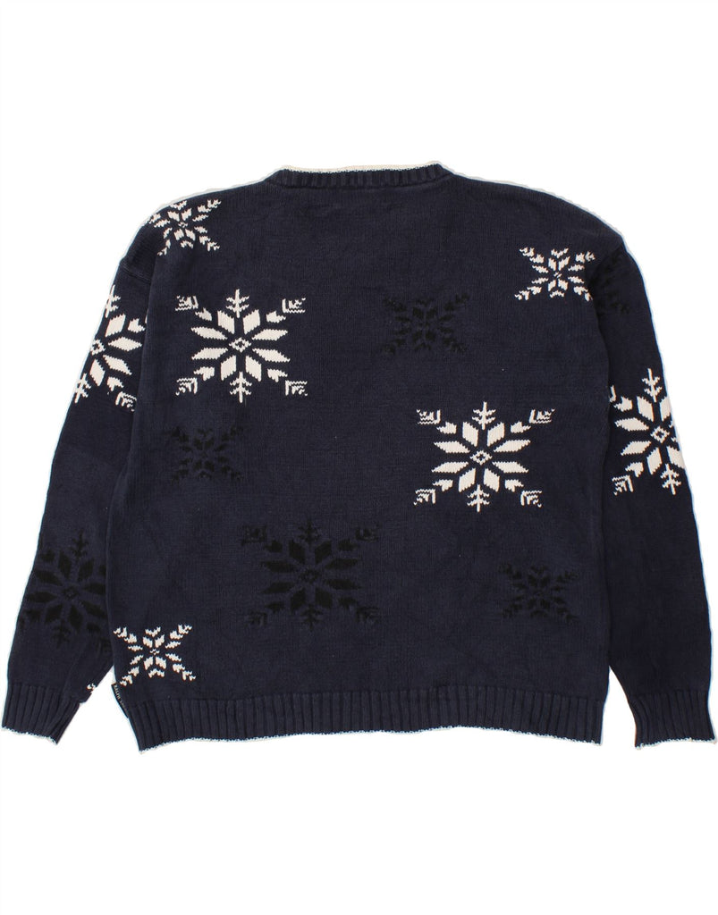 CHAPS RALPH LAUREN Womens Crew Neck Jumper Sweater UK 14 Medium Navy Blue | Vintage Chaps Ralph Lauren | Thrift | Second-Hand Chaps Ralph Lauren | Used Clothing | Messina Hembry 