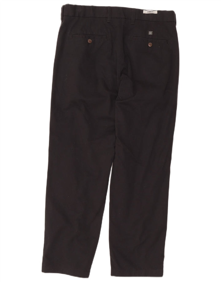 Marks & Spencer Mens Regular Fit Chino Trousers W34 L29 Black Cotton