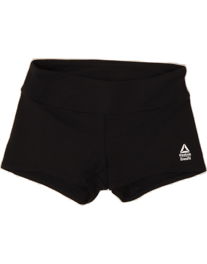 REEBOK Womens Cross Fit Sport Shorts UK 12 Medium  Black Vintage Reebok and Second-Hand Reebok from Messina Hembry 