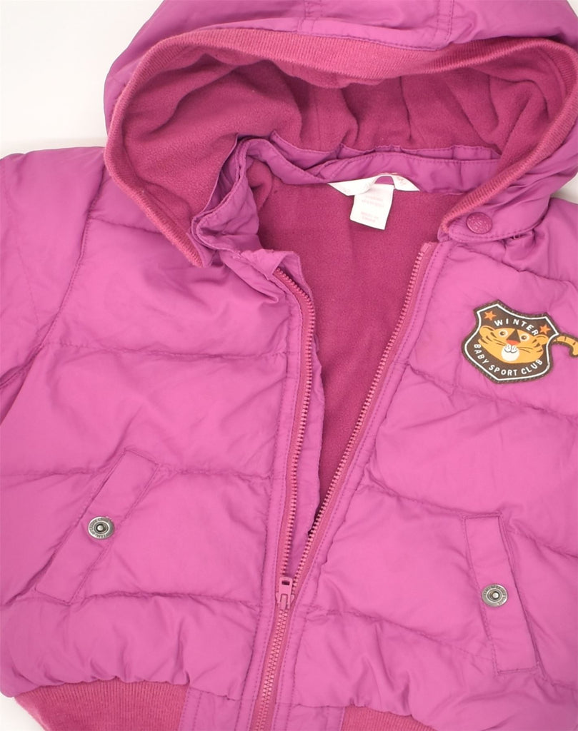 VINTAGE Baby Girls Hooded Parka Jacket 12-18 Months Pink Polyester | Vintage Vintage | Thrift | Second-Hand Vintage | Used Clothing | Messina Hembry 