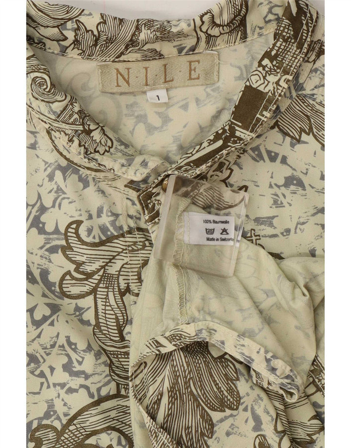 Vintage Mens Shirt Large Green Paisley Cotton