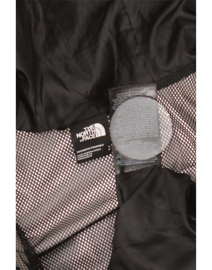 The North Face Womens Hooded Rain Jacket UK 10 Small Black Nylon
