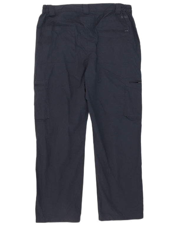 Mountain Warehouse Mens Straight Cargo Trousers W36 L29 Navy Blue Polyester