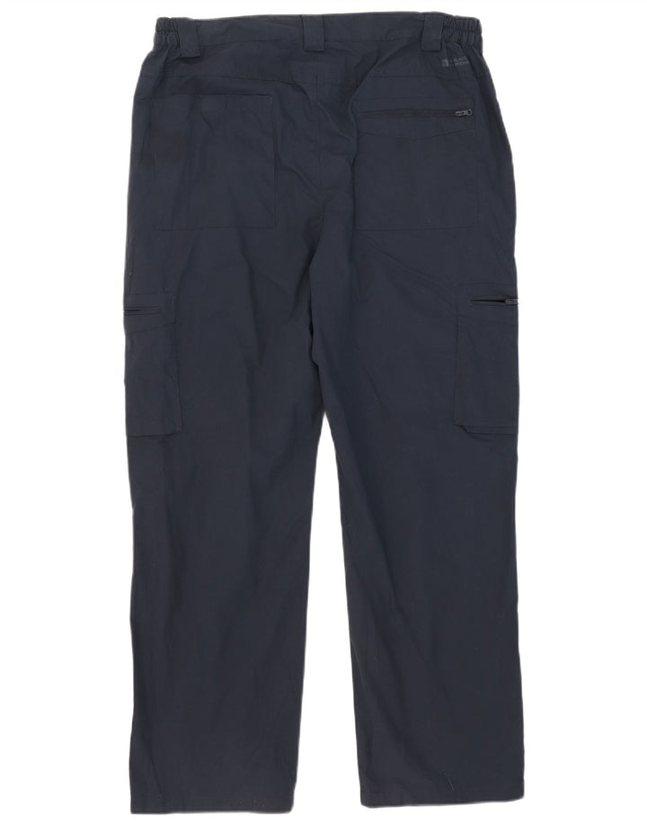 Mountain Warehouse Mens Straight Cargo Trousers W36 L29 Navy Blue Polyester