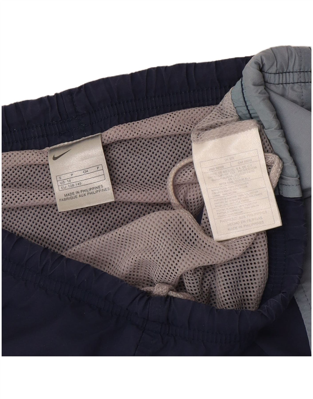 Nike Boys Swimming Shorts 9-10 Years Blue Colourblock Polyester