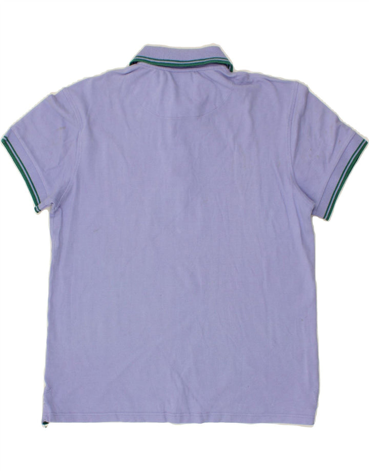REFRIGUE Mens Polo Shirt Large Purple Cotton Vintage Refrigue and Second-Hand Refrigue from Messina Hembry 