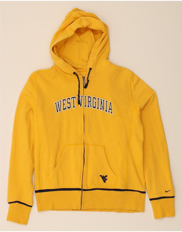 NIKE Boys Graphic Zip Hoodie Sweater 12-13 Years Yellow Cotton Vintage Nike and Second-Hand Nike from Messina Hembry 
